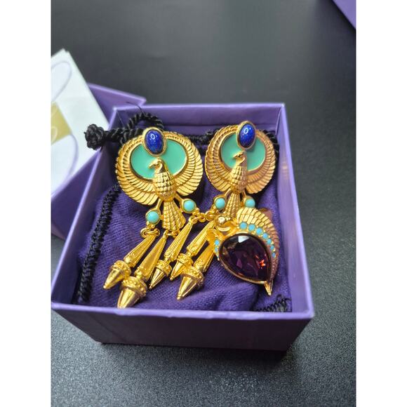 Avon Jewelry - Elizabeth Taylor for Avon Egyptian Revival Phoenix Earrings and Ring